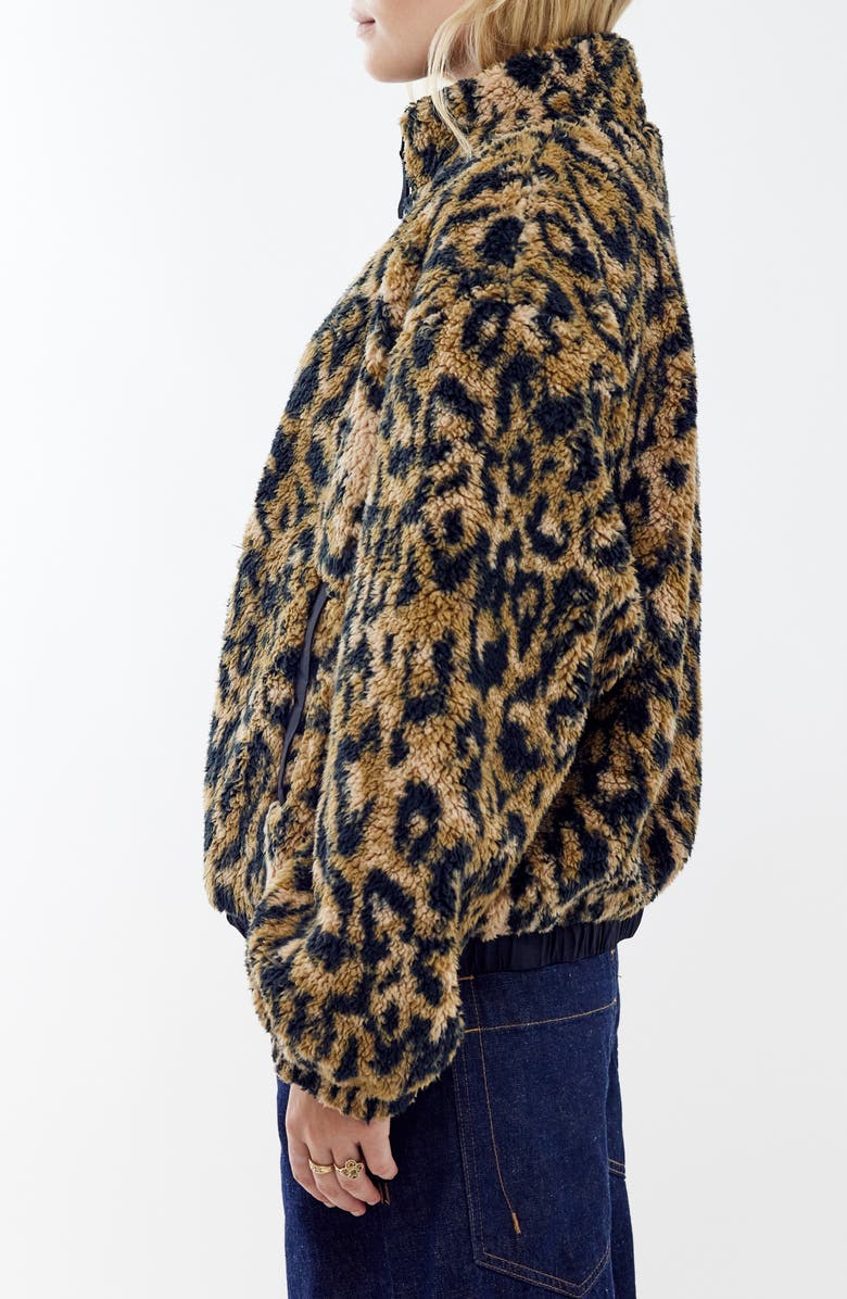 BDG Urban Outfitters Print Fleece Boxy Jacket, Alternate, color, Leopard