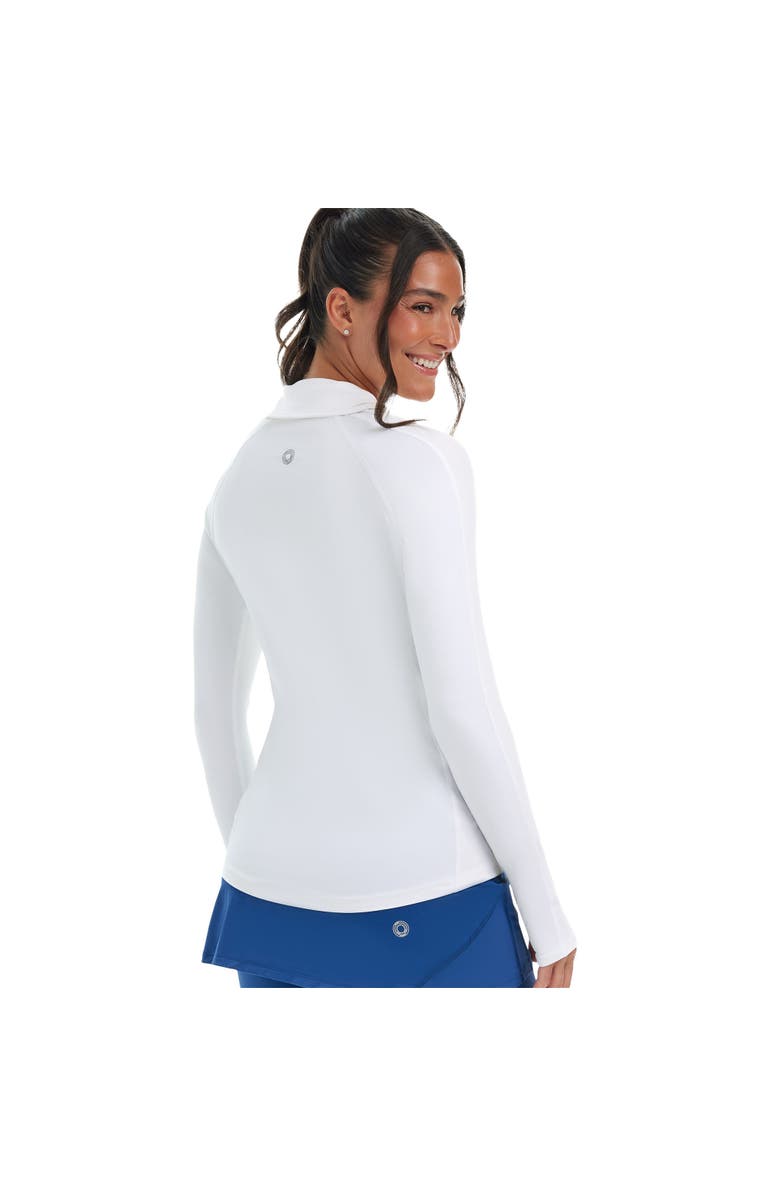 BloqUV Women's Quarter Zip Polo Shirt, Alternate, color, White