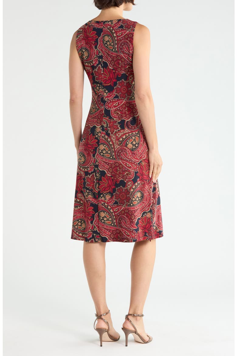Paisley Sleeveless Jersey Dress, Alternate, color, MIDNIGHT MULTI