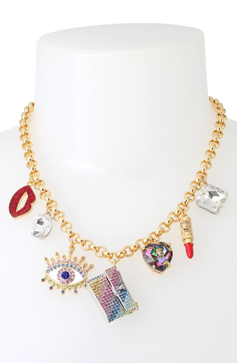 Kurt Geiger London Mixed Charm Chunky Chain Necklace, Alternate, color, 