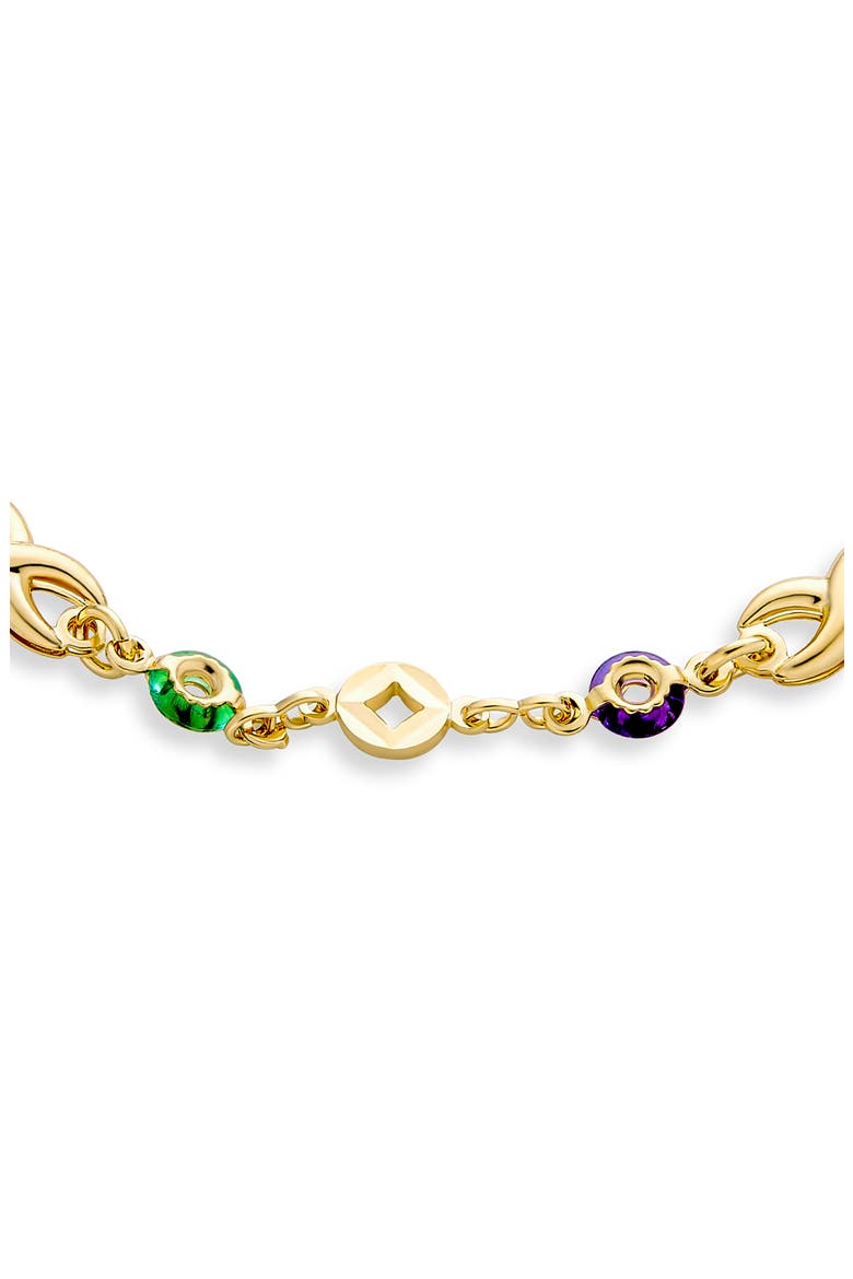 Crystal Love Infinity Anklet, Alternate, color, GOLD