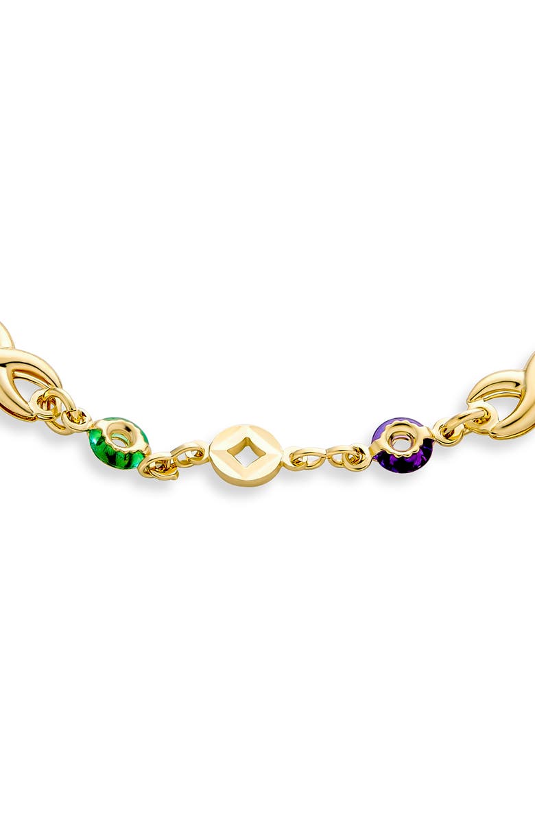 BLING JEWELRY Crystal Love Infinity Anklet, Alternate, color,