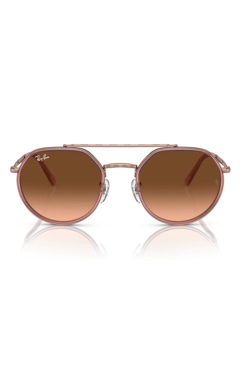 Ray-Ban 53mm Gradient Irregular Sunglasses, Main, color, Copper