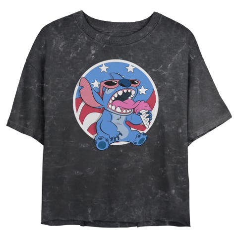 Junior's Lilo & Stitch Wild and Free Pose  Graphic T-Shirt