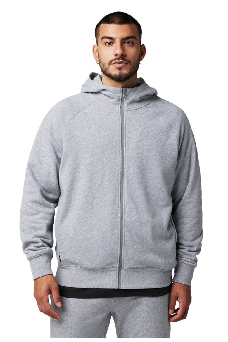 The Year Round Terry Full Zip Hoodie, Main, color, Classic Grey Heather