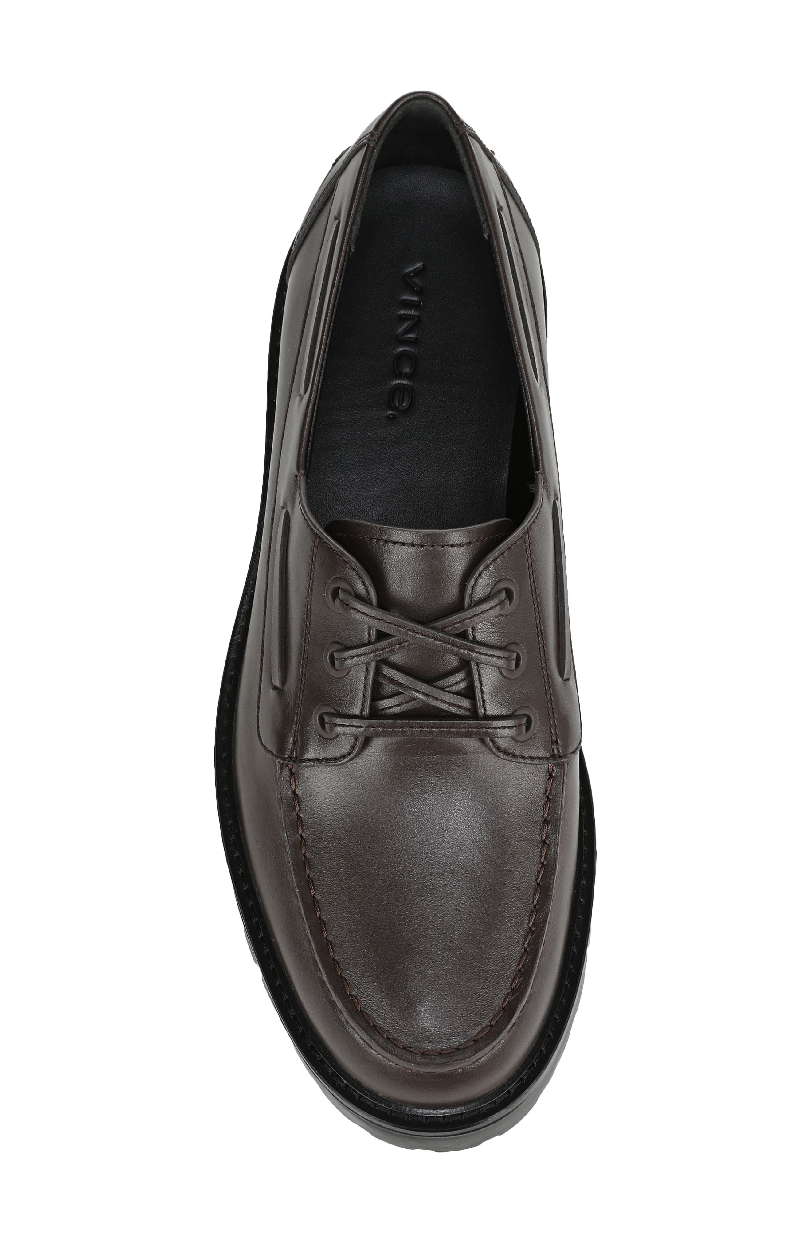 Dillon Lugged Moc Toe Boat Shoe, Alternate, color, TRUFFLE