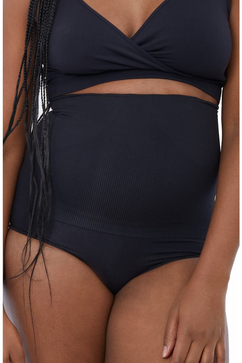 Cooling Postpartum Compression Briefs, Main, color, BLACK