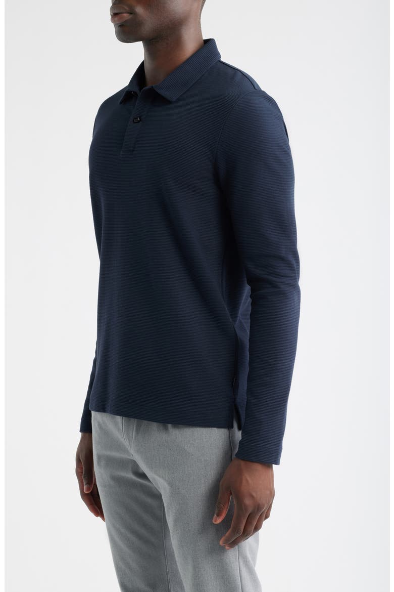 Pleins Long Sleeve Polo, Alternate, color, DARK BLUE