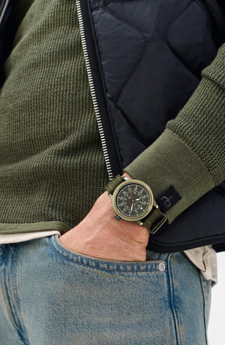 rag & bone Archer Pilot Watch, 42mm, Alternate, color,