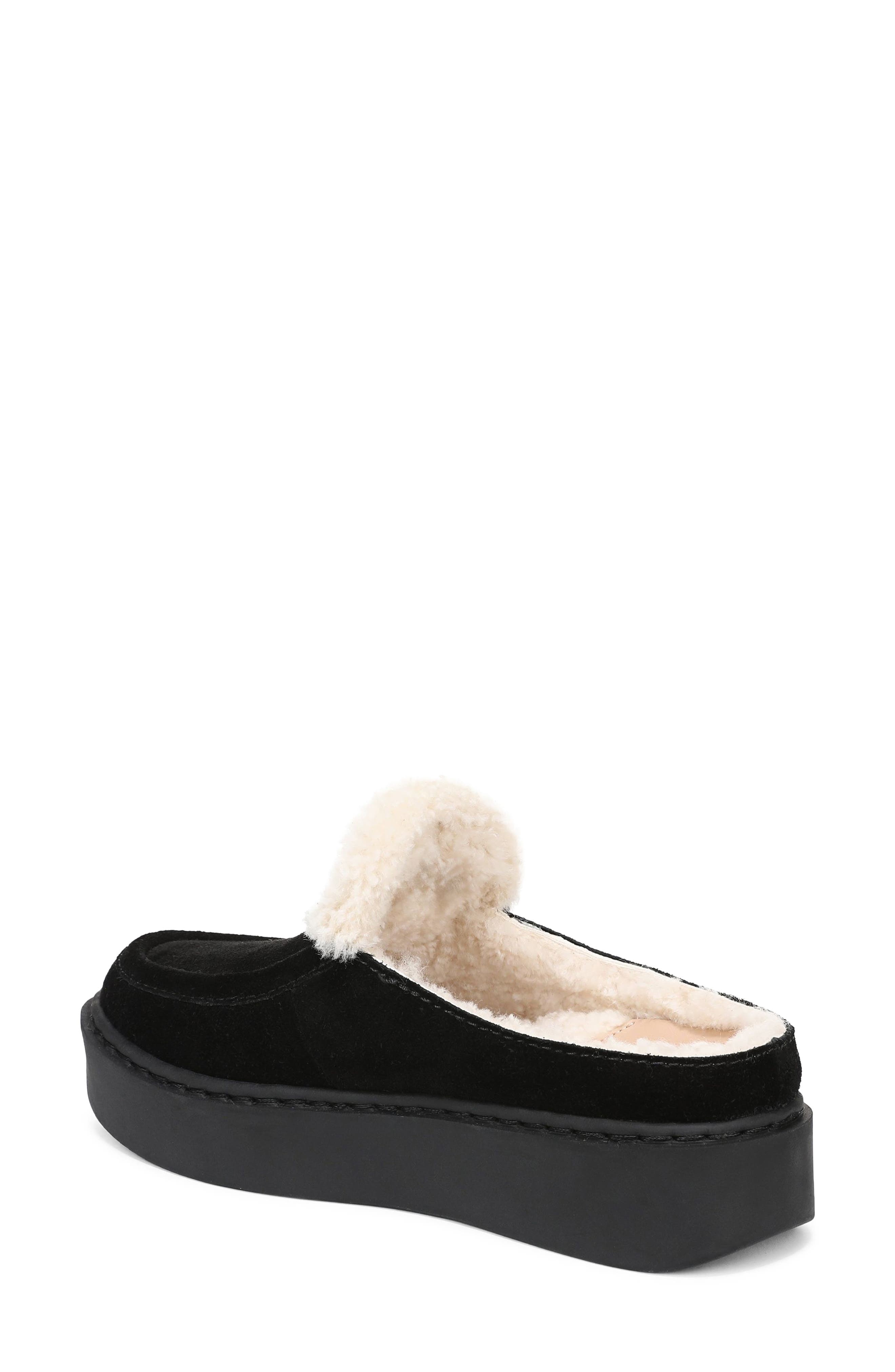 Favorite Daughter Sunny Genuine Shearling Lined Platform Clog, Alternate, color, Black