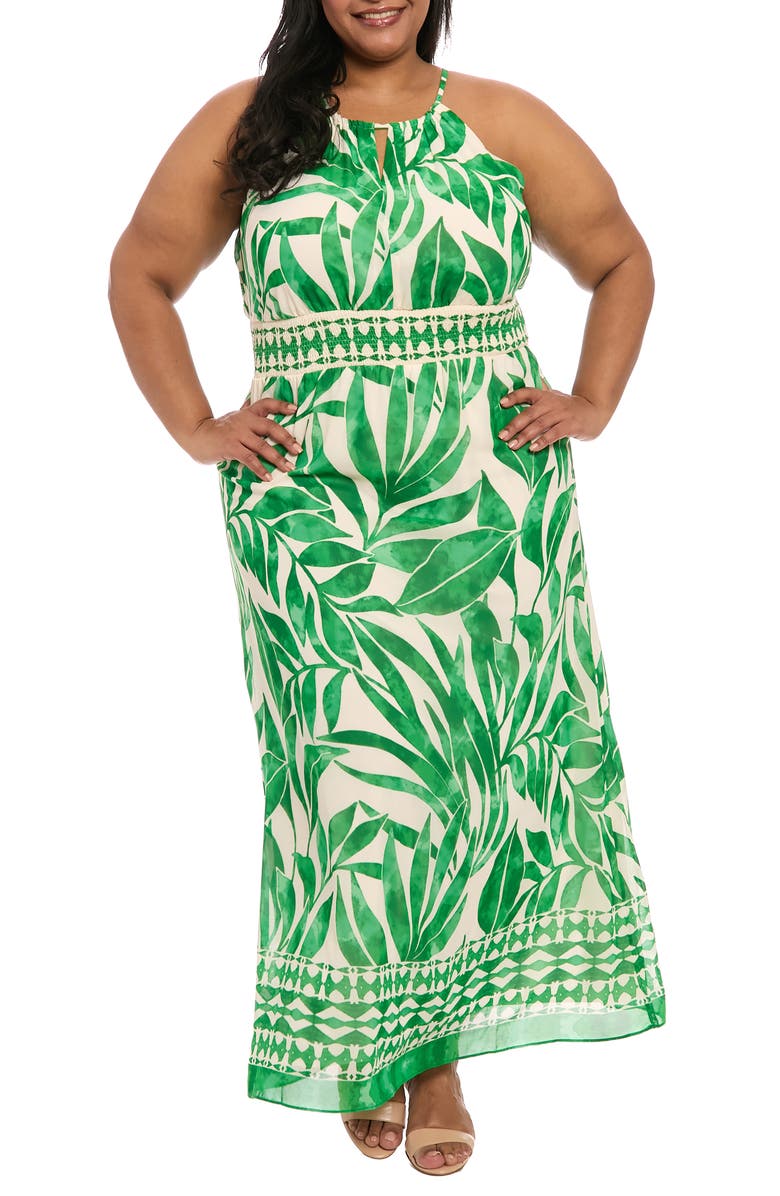 London Times Morris Tropical Maxi Sundress, Main, color,