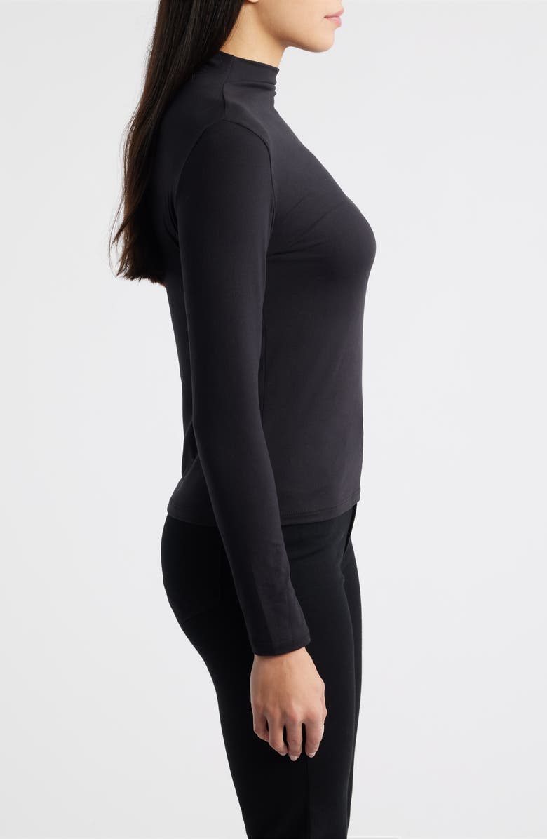 NIKKI LUND Melody Funnel Neck Top, Alternate, color, Black