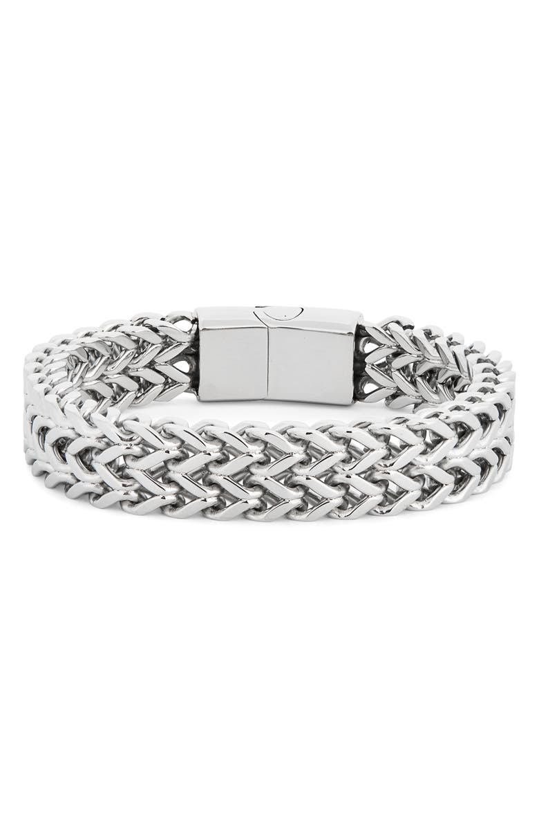 NORDSTROM RACK Stainless Steel Wheat Chain Bracelet, Alternate, color, 