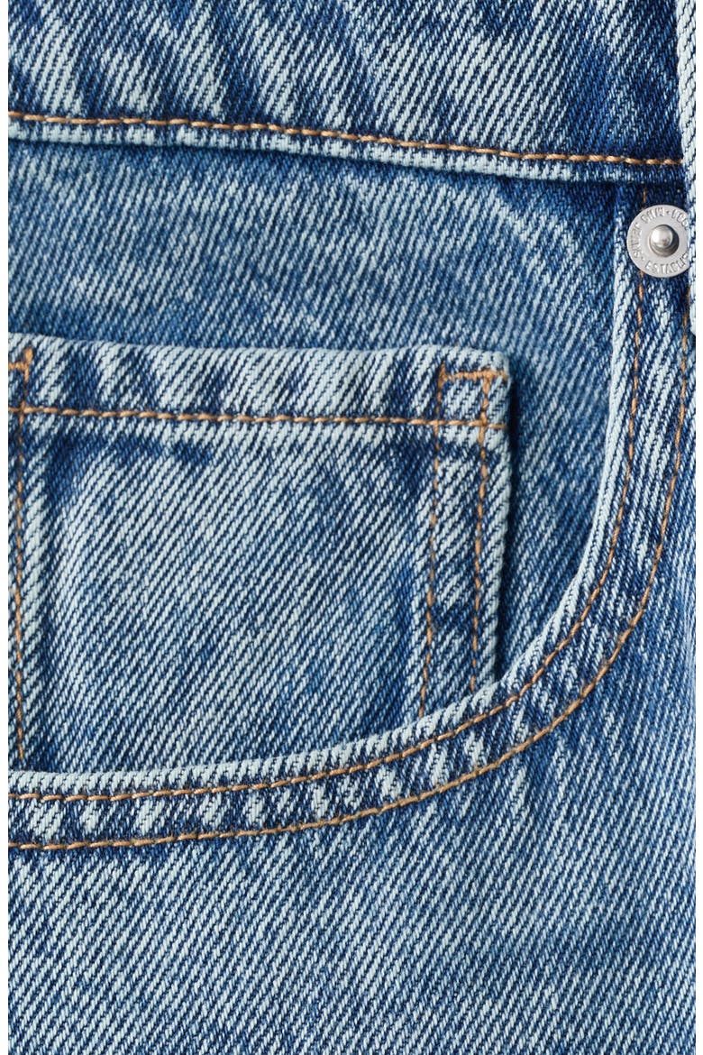 Floral Embroidered Straight Leg Jeans, Alternate, color, MEDIUM BLUE