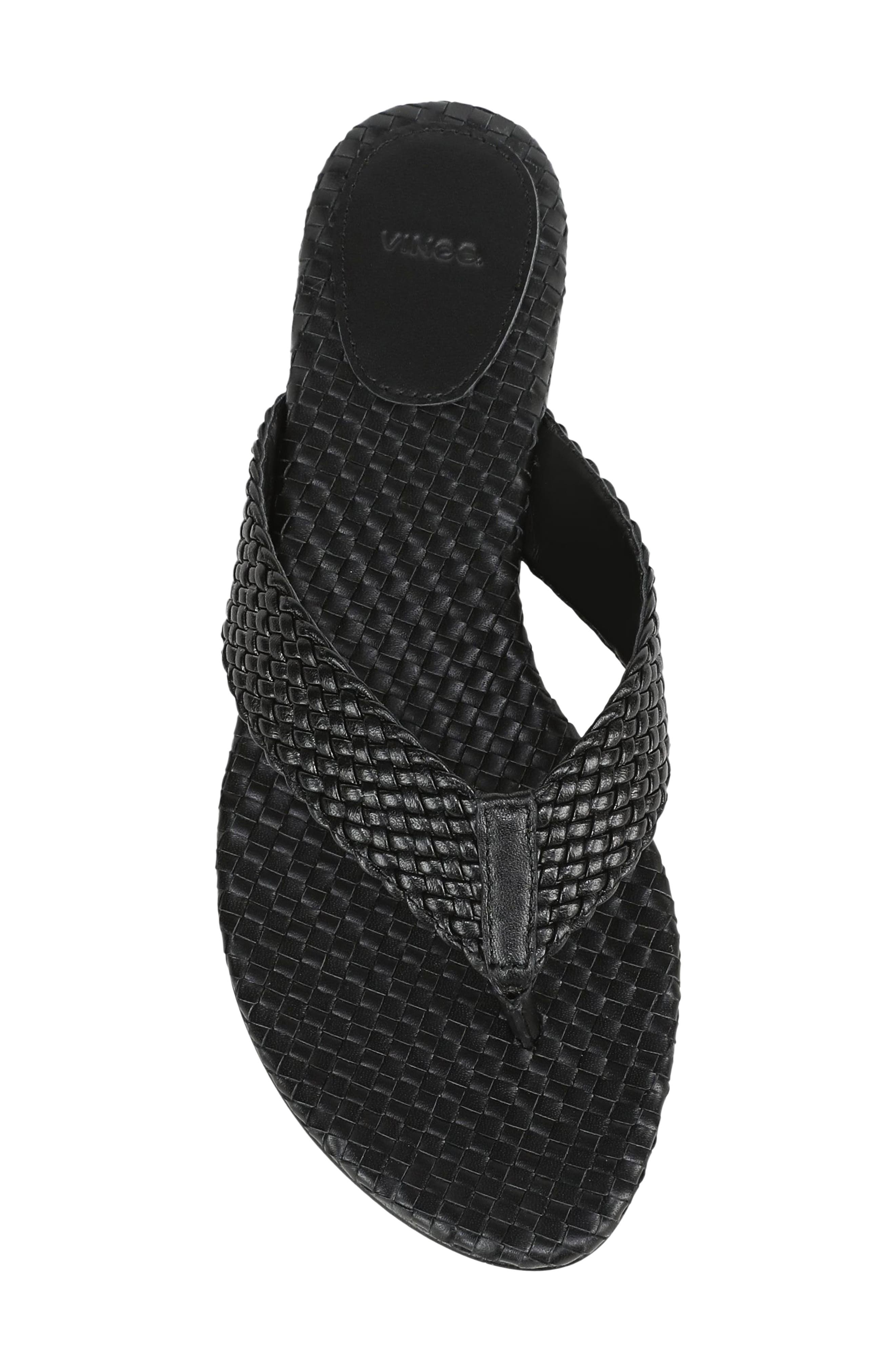 Vince Lotus Flip Flop, Alternate, color, Black