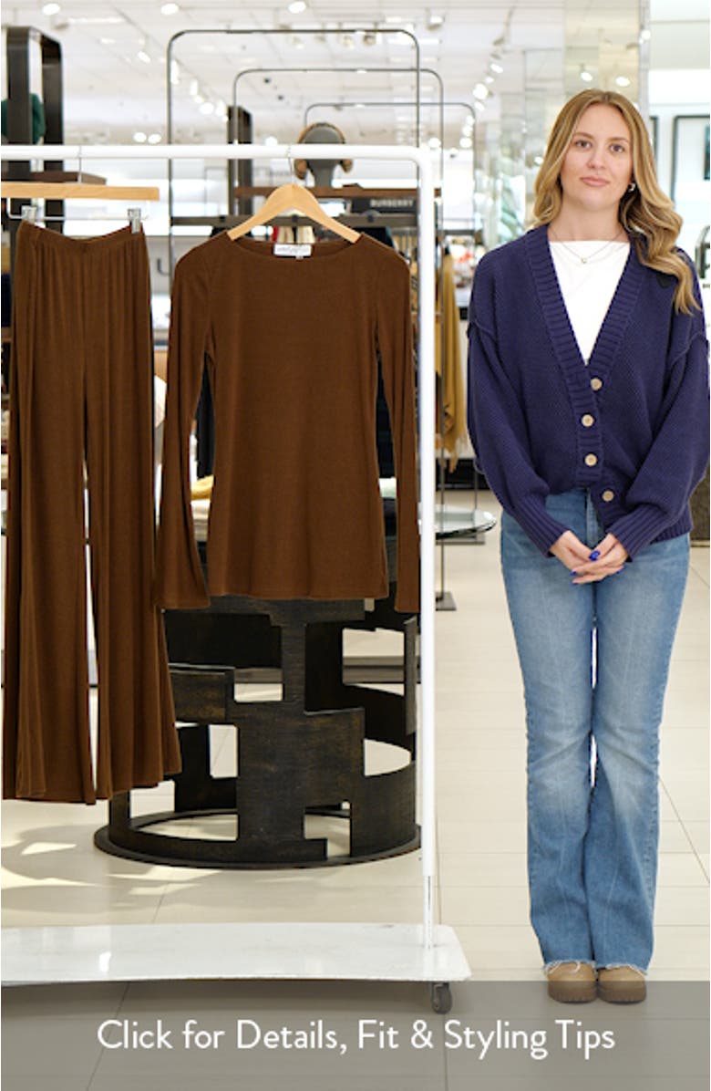 Selly Knit Top & Wide Leg Pants Set, sales video thumbnail