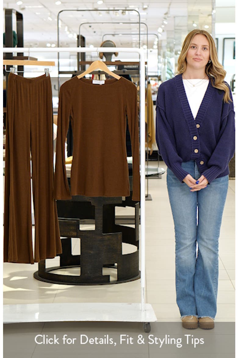 Selly Knit Top & Wide Leg Pants Set video