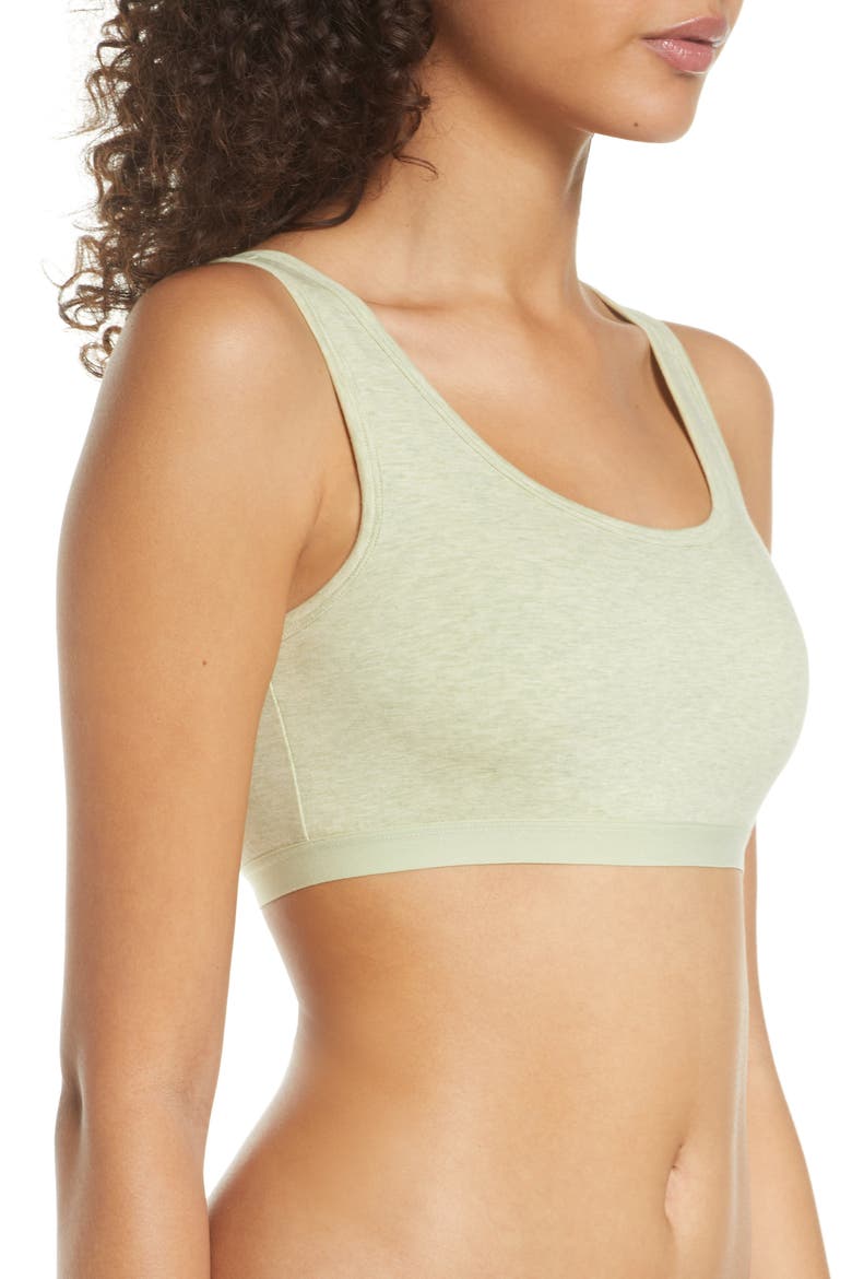 Scoop Neck Knit Bralette, Alternate, color, ALO ALOE
