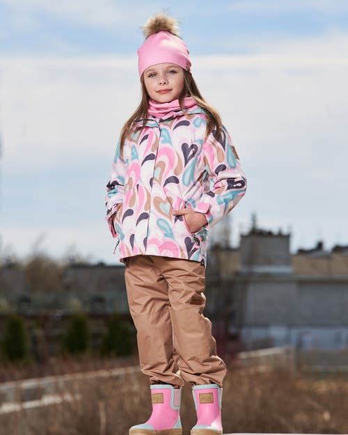 Deux Par Deux Baby Girl's 3-in-1 Mid-season Outerwear Set With Printed Jacket Light Pink And Beige P In Light Pink And Beige