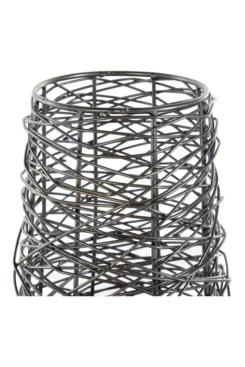 Mixed Metal Vase, Alternate, color, BLACK