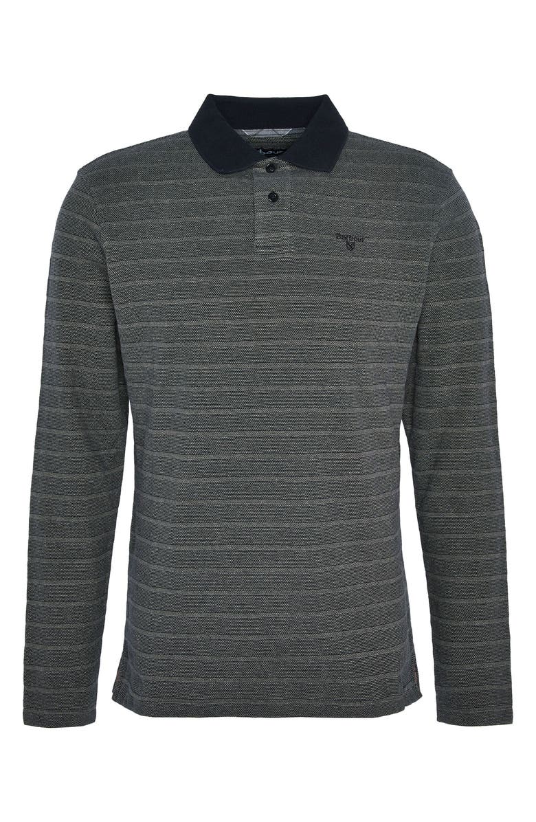 Barbour Cleveland Ribbed Long Sleeve Polo, Alternate, color,