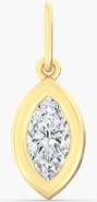 Everlee Marquise Domed Lab Diamond Charm in 14K