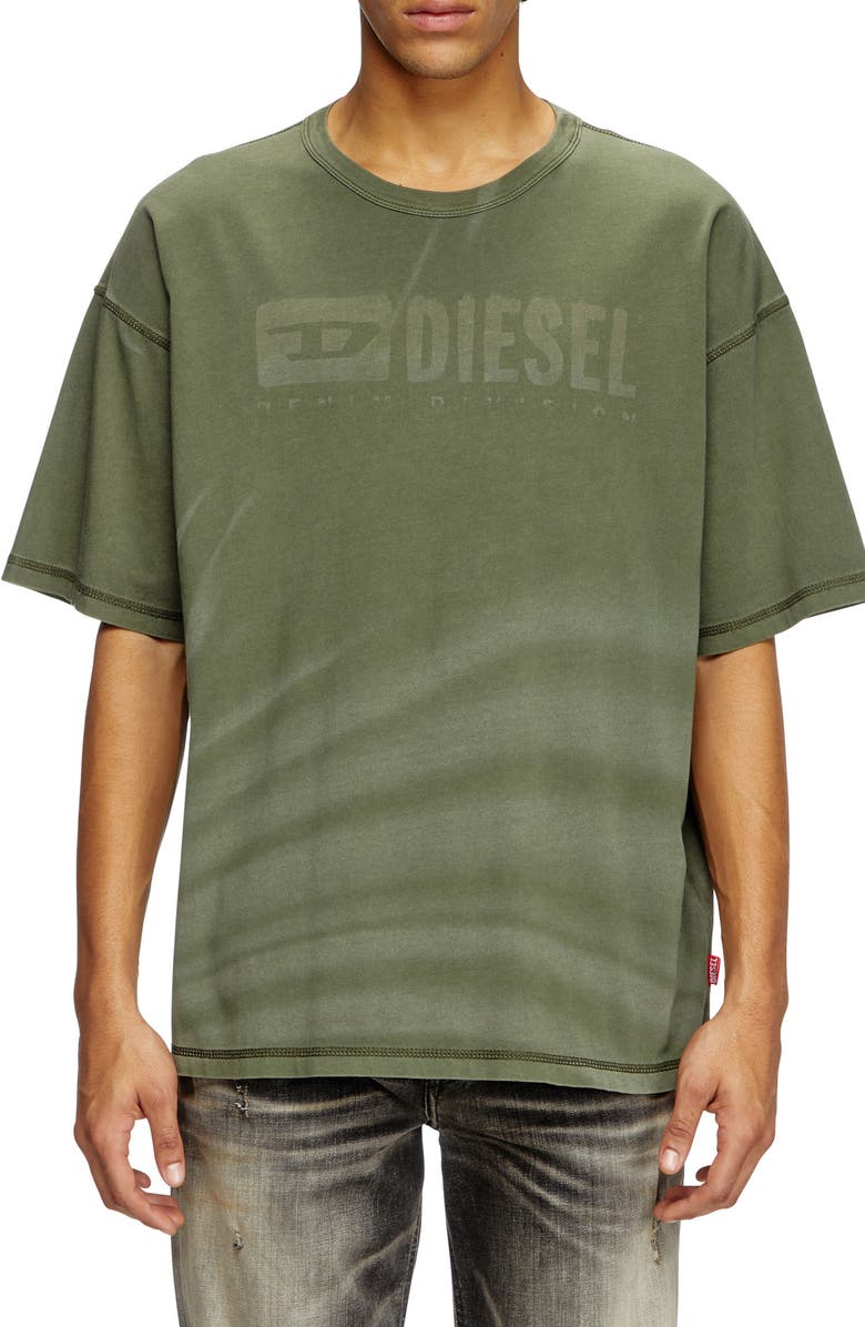 DIESEL<sup>®</sup> T-Adjust-R13 Oversize Graphic T-Shirt, Main, color, Olive/ Green