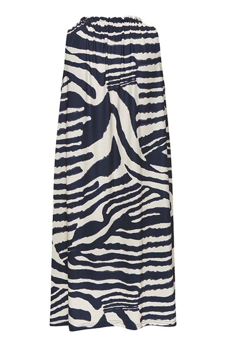 LASCANA Women's High Neck Swing Dress, Alternate, color, Ivory Navy