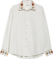 Bode Candyfloss Cotton Button-Up Shirt
