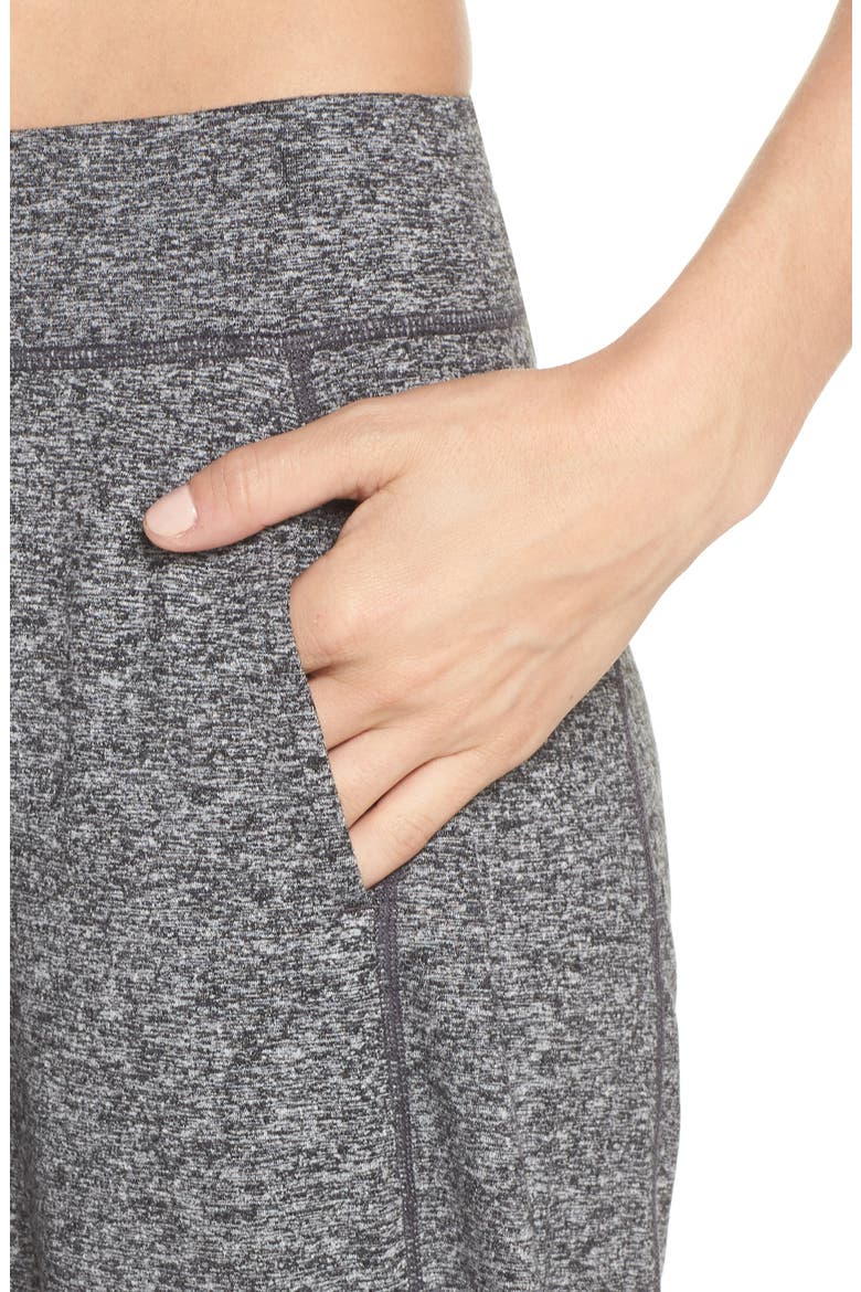 Gary Yoga Trousers, Alternate, color, MARL BLACK