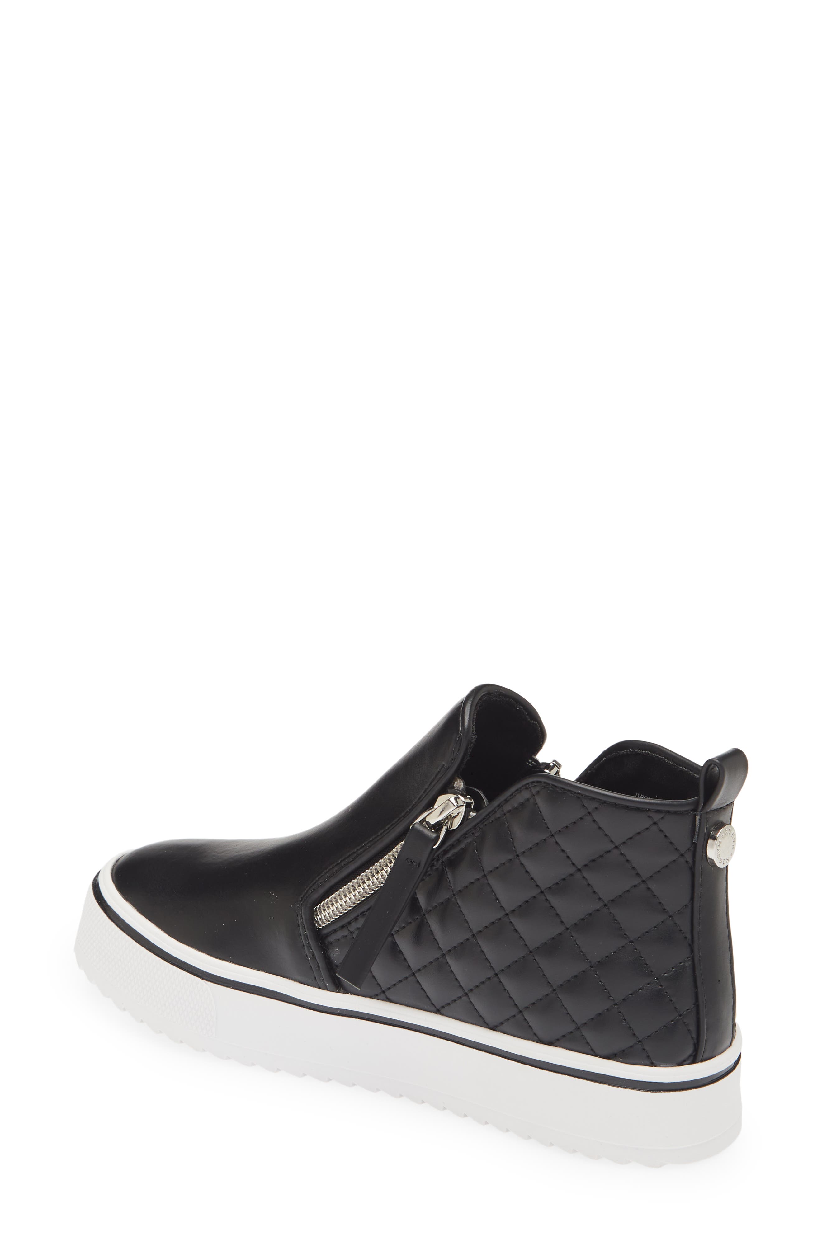 JVicey Quilted Zip Sneaker, Alternate, color, BLACK