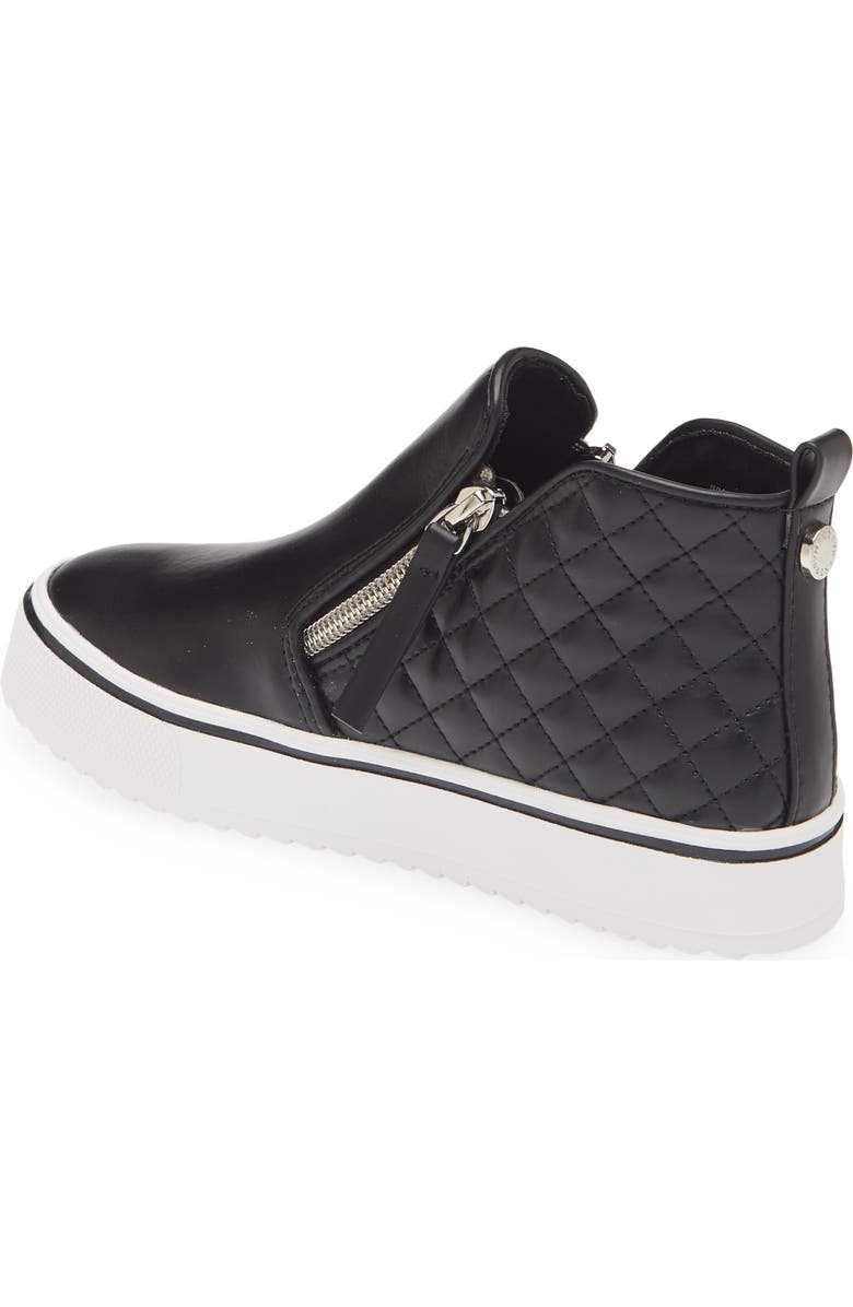 Steve Madden JVicey Quilted Zip Sneaker, Alternate, color, Black