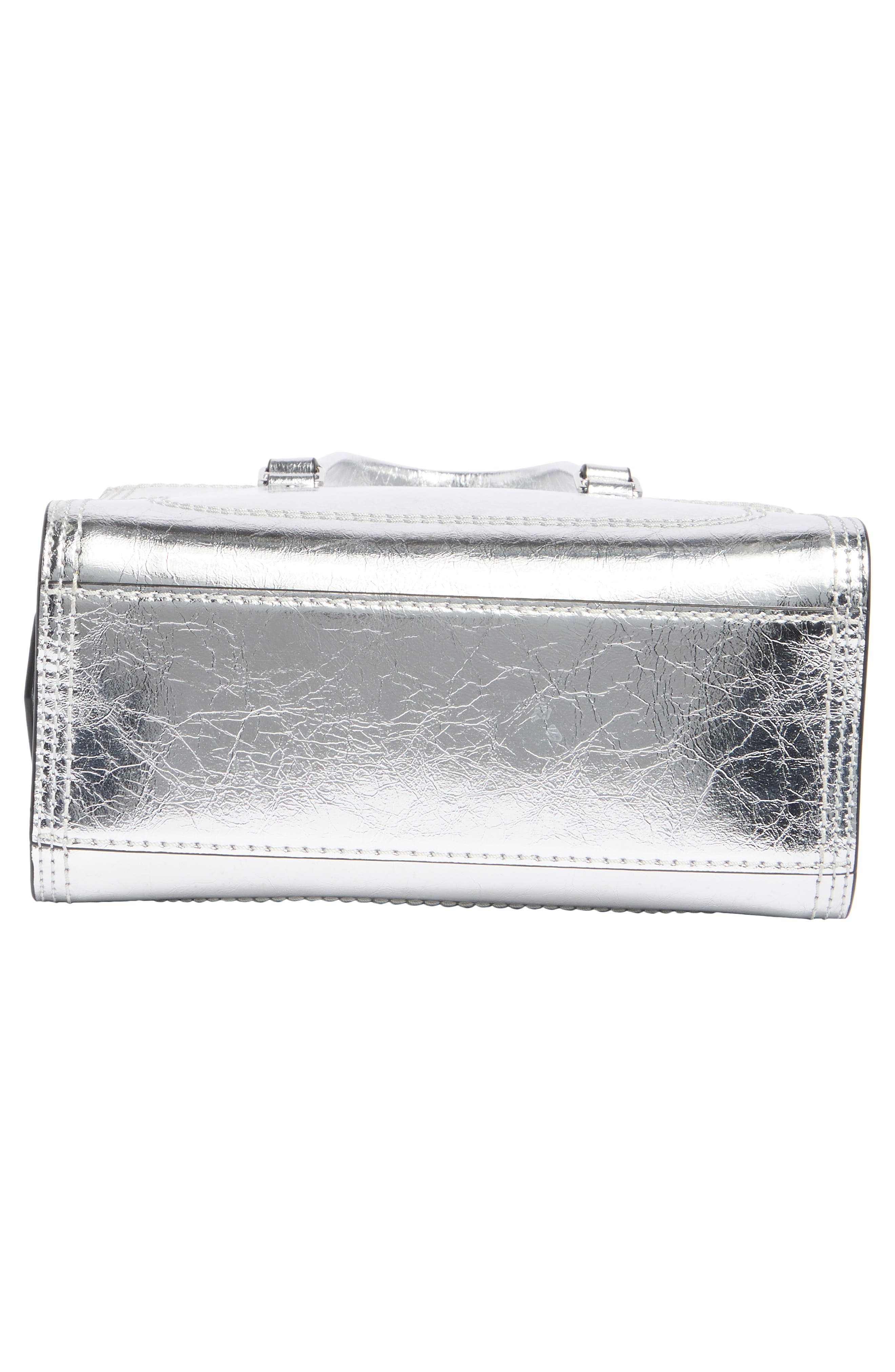 Small Crinkle Cruiser Metallic Satchel, Alternate, color, SILVER