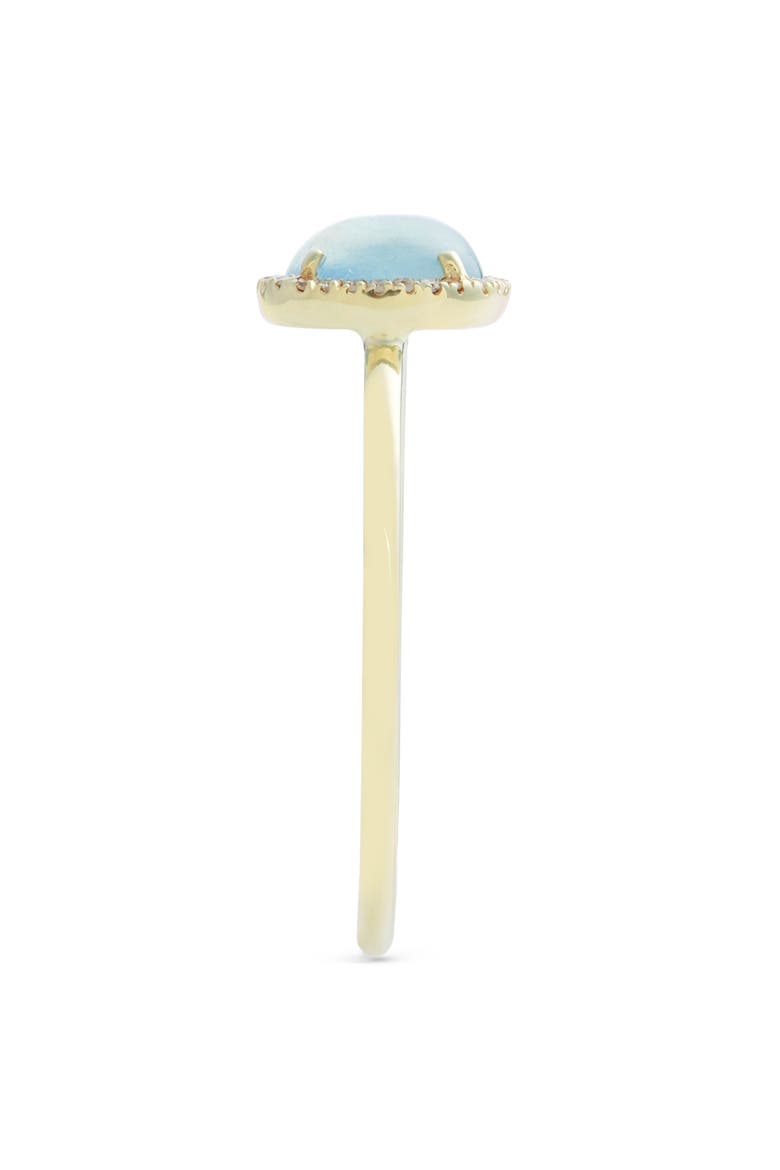 Milky Amazonite & Diamond Ring, Alternate, color, YELLOW GOLD