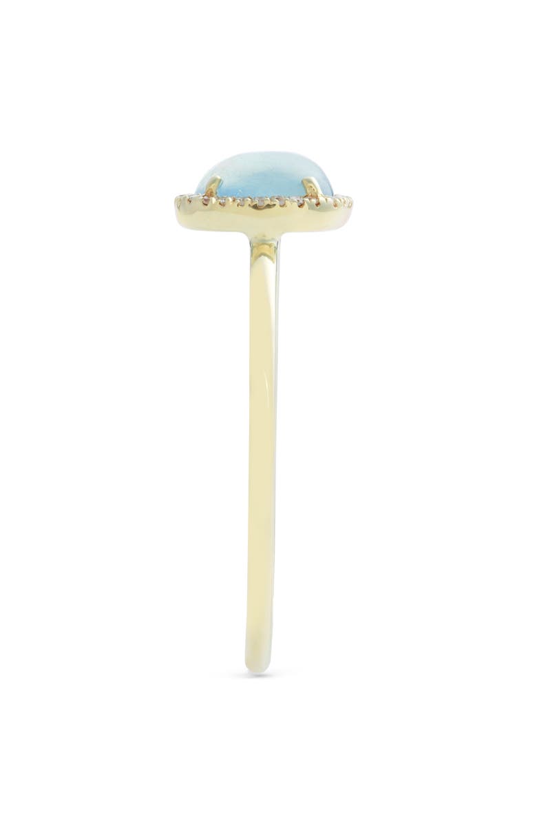 Meira T Milky Amazonite & Diamond Ring, Alternate, color, Yellow Gold