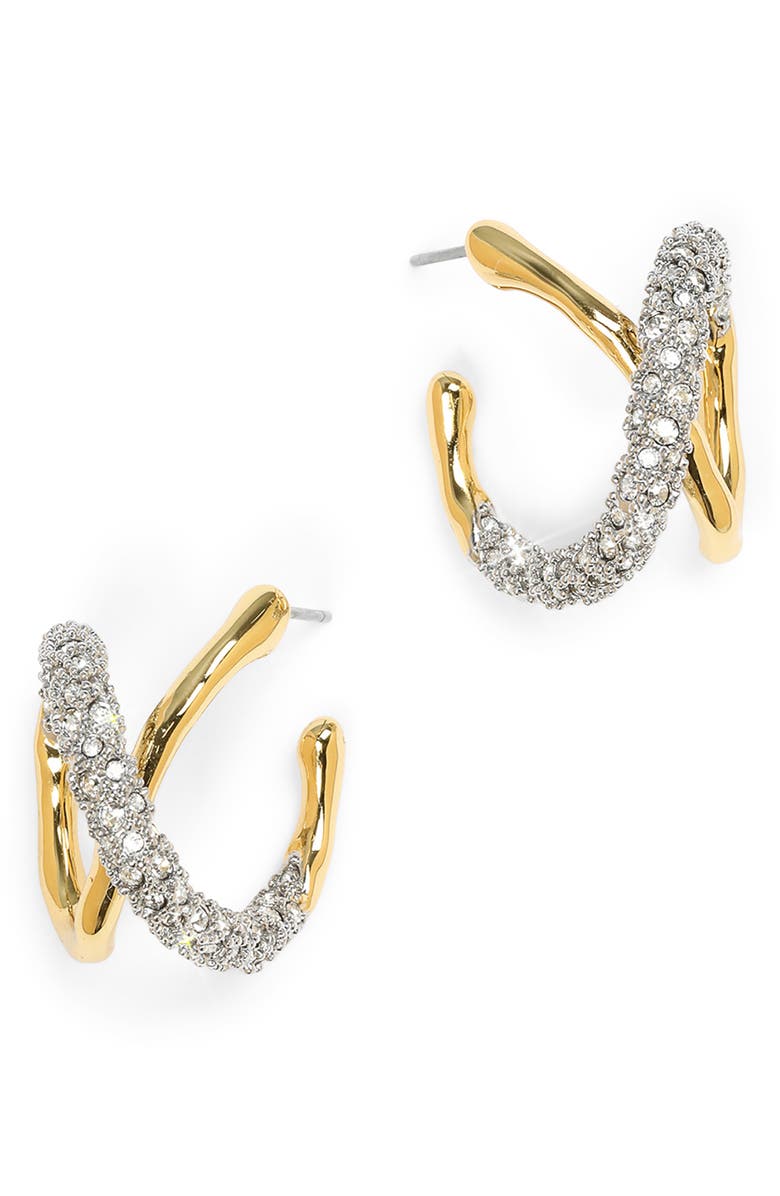 Alexis Bittar Solanales Crystal Orbit Hoop Earrings, Main, color, 