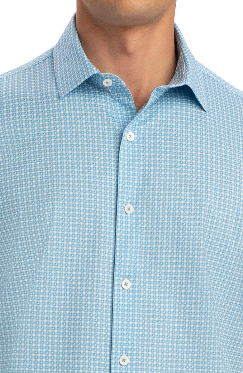 Bugatchi Print Stretch Cotton Button-Up Shirt, Alternate, color, 