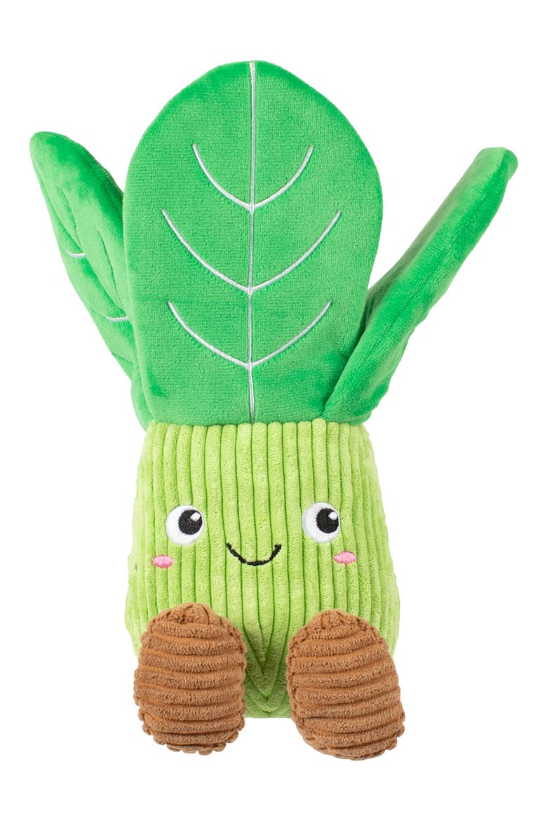 I'll Be Bok Plush Dog Toy, Main, color, GREEN MULTI