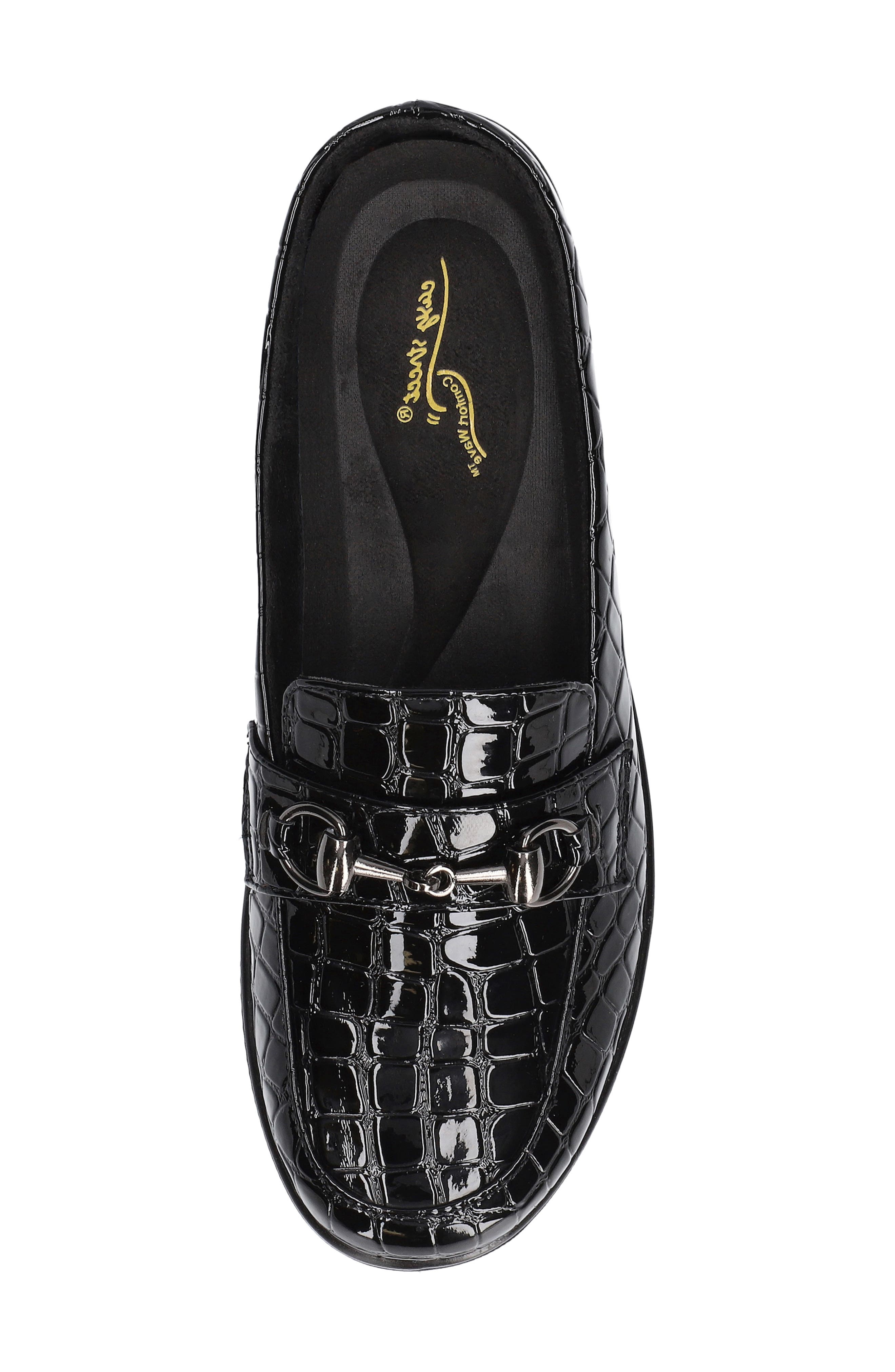 EASY STREET Nell Bit Croc Embossed Mule, Alternate, color, 