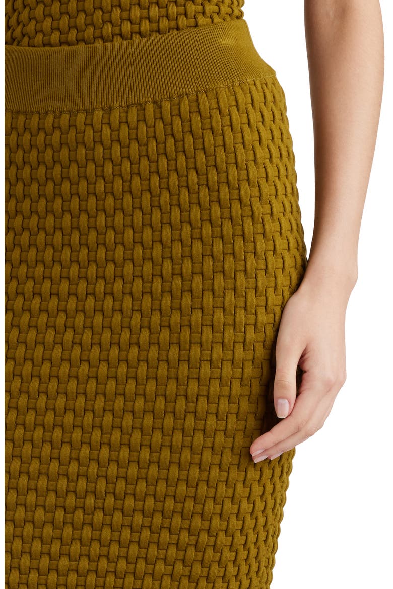 Tiffany Basket Weave Body-Con Midi Skirt, Alternate, color, OLIVE