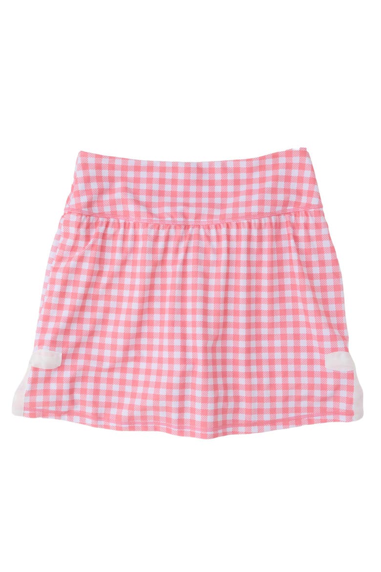UPF50+ Active Bow Skort, Alternate, color, Bubblegum Pink Gingham