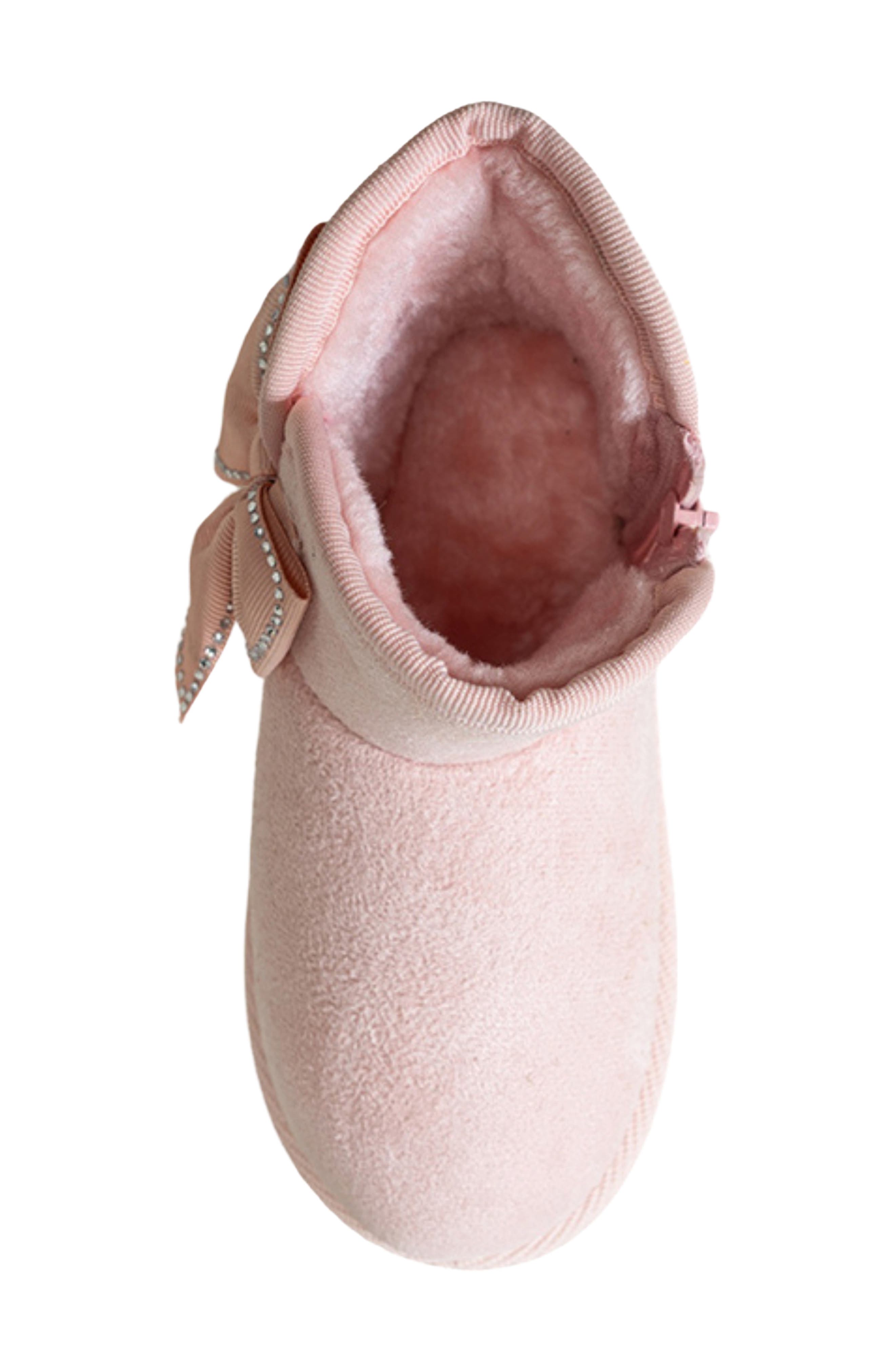 Kids' Cozy Embroidered Faux Fur Lined Boot, Alternate, color, BLUSH
