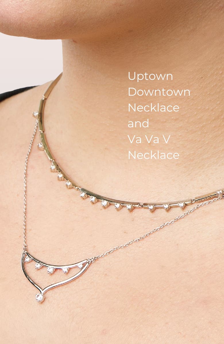 Seed2Stone Va-Va V Necklace, Alternate, color, Silver