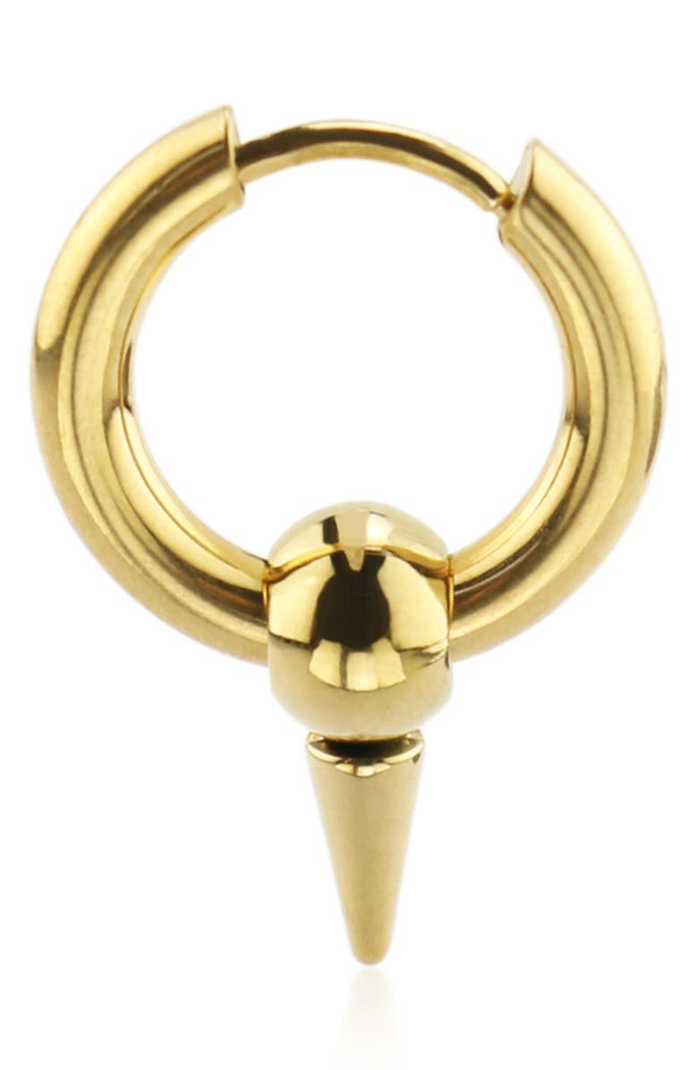 REBL Spike Huggie Hoop Earrings, Alternate, color, Gold