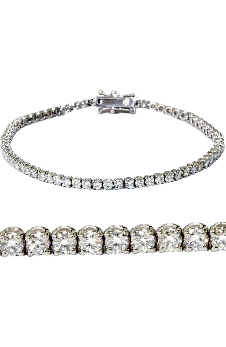 Bliss Diamond 3 ct Diamond Tennis Bracelet 14k Gold 7" Lab Grown, Main, color, 14K White Gold