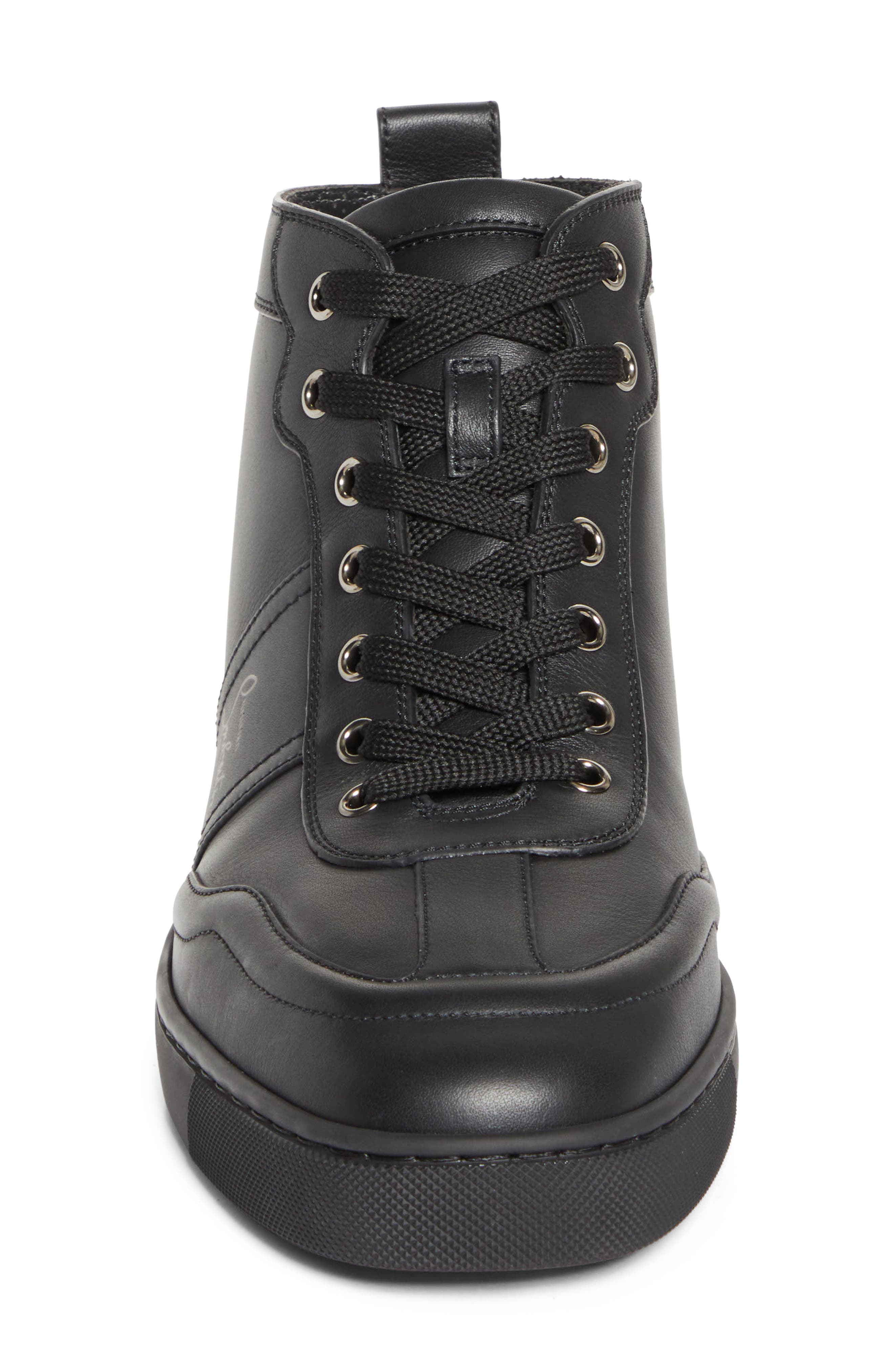 Christian Louboutin Retero High Top Sneaker, Alternate, color, Bk01-Black