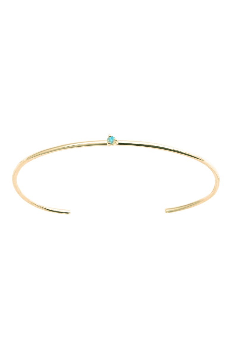 Botany Collection Single Opal Cuff, Main, color, YELLOW GOLD/ OPAL