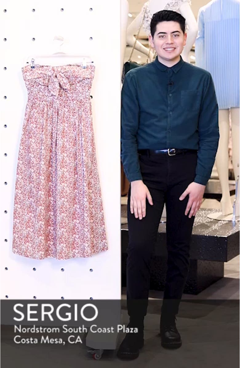 Liberty Tie Front Strapless Dress, sales video thumbnail