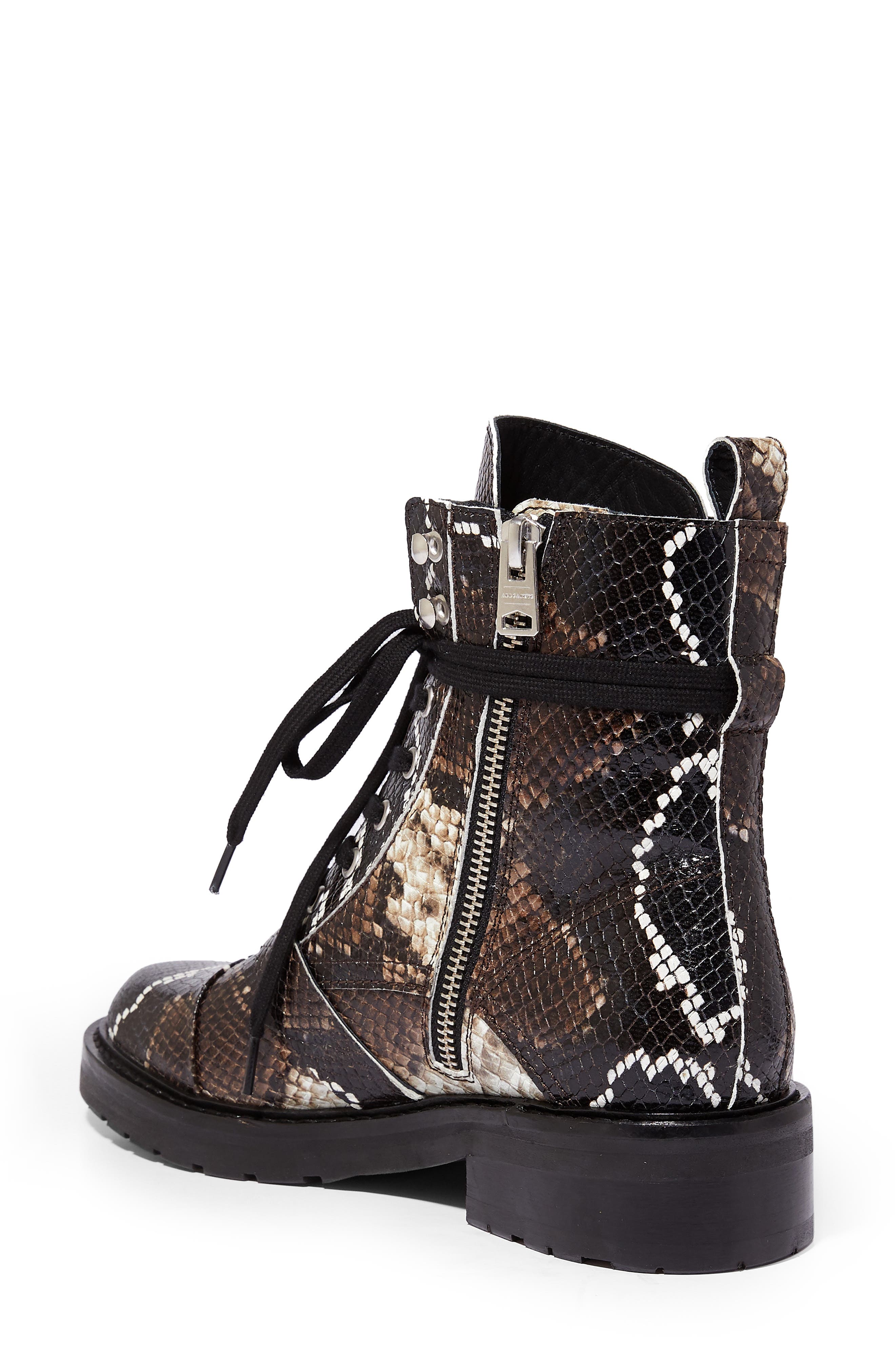 Donita Combat Boot, Alternate, color, MULTI SNAKE PRINT LEATHER
