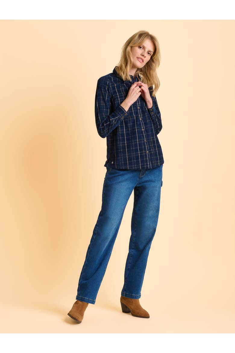Frances Long Sleeve Checked Shirt, Alternate, color, Blue